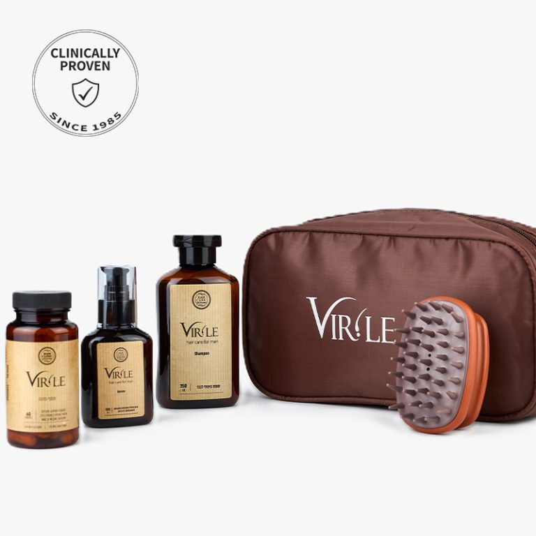 ערכת טיפול בנשירה ודילול שיער ובעיות קרקפת לגברים